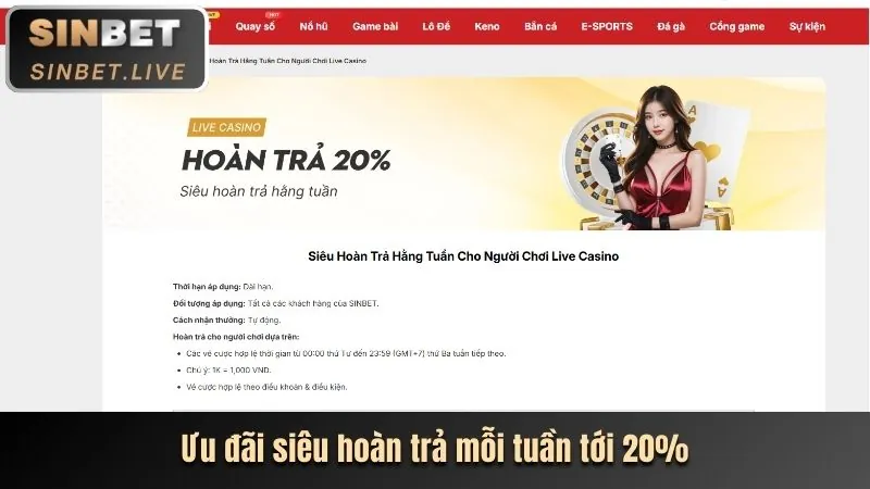 Sự kiện đặc biệt hàng tuần/tháng